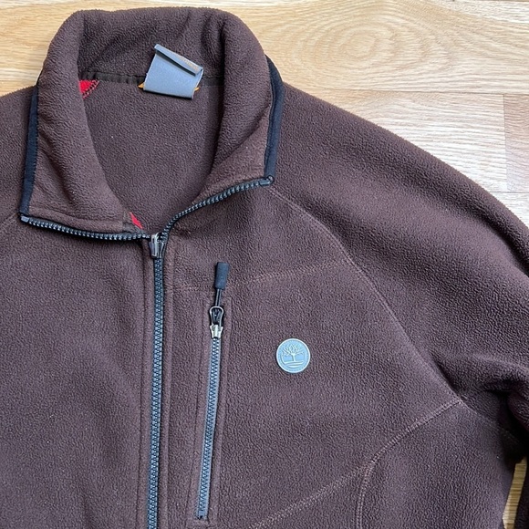 Timberland Brown Fleece Jacket Size L - Picture 2 of 8